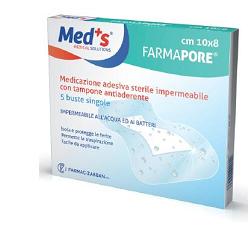 MEDICAZIONE MEDS PORE ADESIVA IMPERMEABILE 10X15CM 5 PEZZI - Farmapre