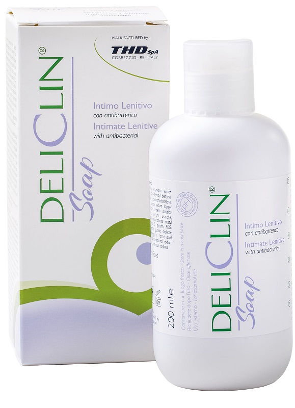 DELICLIN SOAP DETERGENTE INTIMO LENITIVO CON ANTIBATTERICO 200 ML - Farmapre