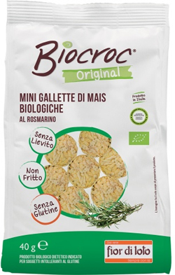 BIOCROC MINI GALLETTE DI MAIS ROSMARINO BIO 40 G - Farmapre