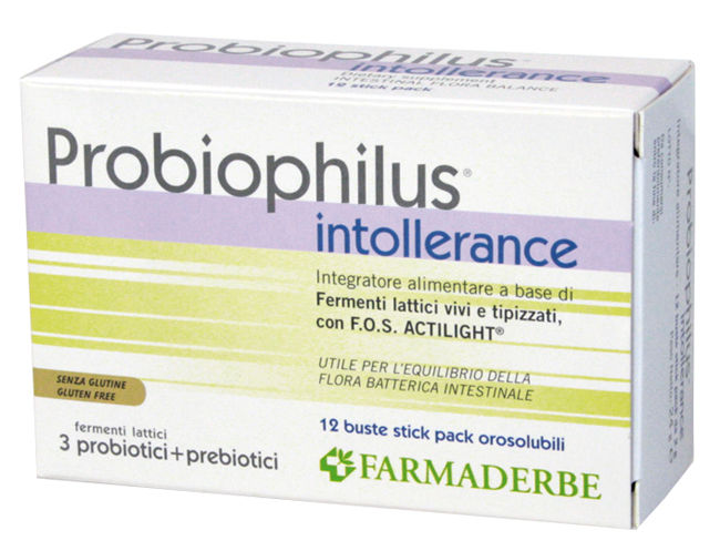PROBIOPHILUS INTOLLERANCE 12 STICK PACK - Farmapre