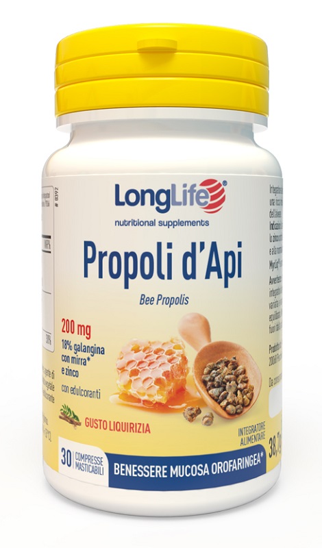 LONGLIFE PROPOLI D'API 30 COMPRESSE MASTICABILI - Farmapre