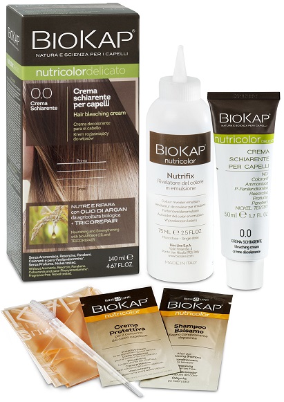 BIOKAP NUTRICOLOR 0,0 NEW CREMA SCHIARENTE TINTA TUBO + FLACONE - Farmapre