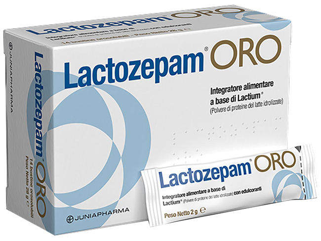 LACTOZEPAM ORO GRANULATO OROSOLIBILE A BASE DI LACTIUM 14 BUSTINE DA 2 G - Farmapre