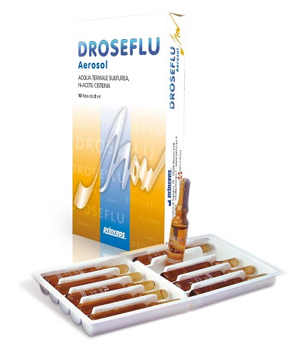 DROSEFLU FIALE AEROSOL ACQUA TERMALE SULFUREA 10 FIALE DA 2 ML - Farmapre