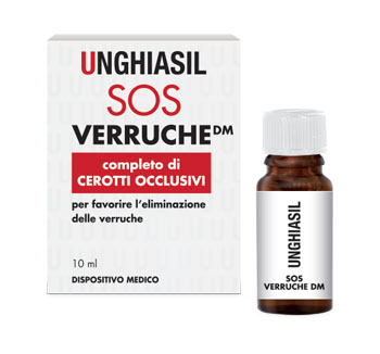 DISPOSITIVO MEDICO PER VERRUCHE IN FLACONE CON PENNELLINO 10 ML + 9 CEROTTI COPRIVERRUCA - Farmapre