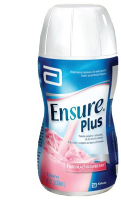 ENSURE PLUS FRAGOLA 4 BOTTIGLE DA 200 ML - Farmapre