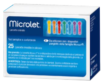 LANCETTE PUNGIDITO PER DISPOSITIVO MICROLET 25 PEZZI - Farmapre