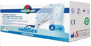 CEROTTO IMPERMEABILE PER FISSAGGIO MEDICAZIONI MASTER-AID ROLLFLEX A-STOP M 10X10 CM - Farmapre