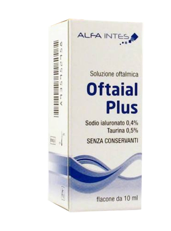 SOLUZIONE OFTALMICA OFTAIAL PLUS ACIDO IALURONICO 0,4% E TAURINA 10ML - Farmapre