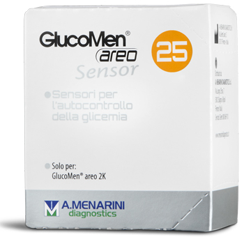 STRISCE MISURAZIONE GLICEMIA GLUCOMEN AREO SENSOR 25 PEZZI - Farmapre