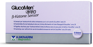 STRISCE MISURAZIONE CHETONEMIA GLUCOMEN AREO B-KETONE SENSOR 10 PEZZI - Farmapre
