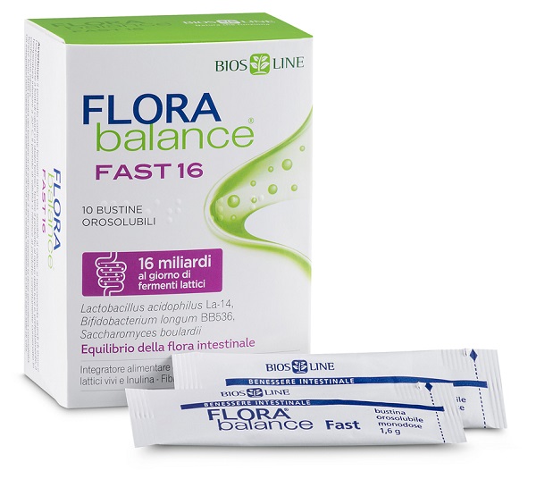 BIOSLINE FLORABALANCE FAST 10 BUSTINE OROSOLUBILI - Farmapre