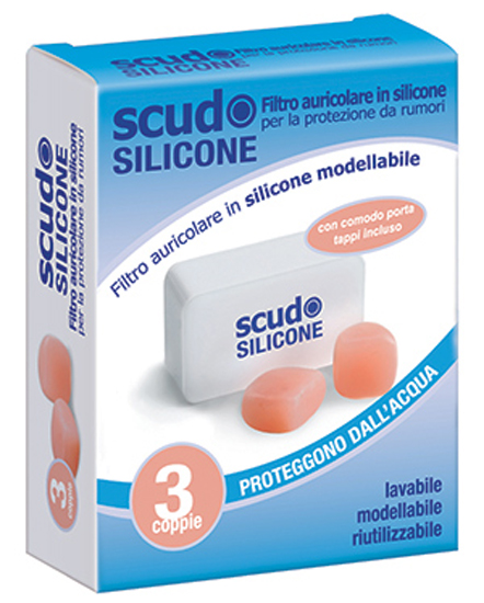 TAPPO AURICOLARE EARPLUG SCUDO IN SILICONE 3 COPPIE 6 PEZZI ARTICOLO 7EN091 - Farmapre