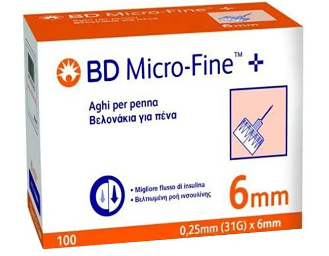 AGO PER PENNA DA INSULINA BD MICROFINE GAUGE 31 6MM 100 PEZZI - Farmapre