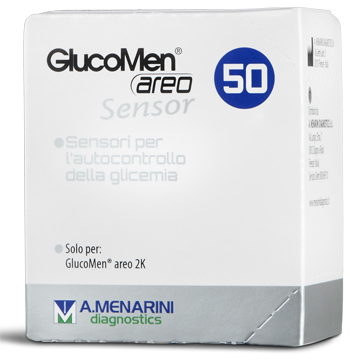 STRISCE MISURAZIONE GLICEMIA GLUCOMEN AREO SENSOR 50 PEZZI - Farmapre