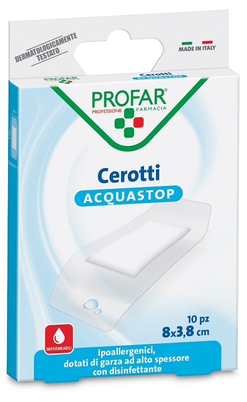 CEROTTO ACQUASTOP SUPER 8X3,8 CM PROFAR 10 PEZZI - Farmapre