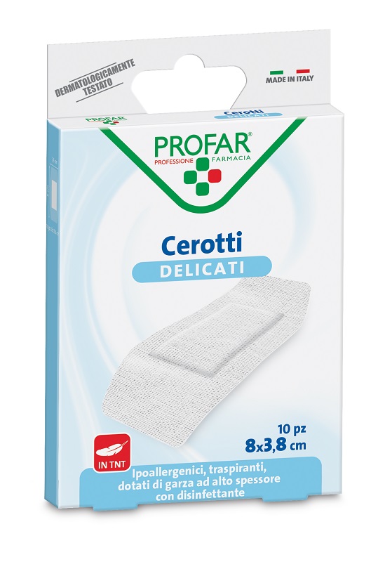 CEROTTO TESSUTO NON TESSUTO DELICATO SUPER 8X3,8 CM 10 PEZZI PROFAR - Farmapre