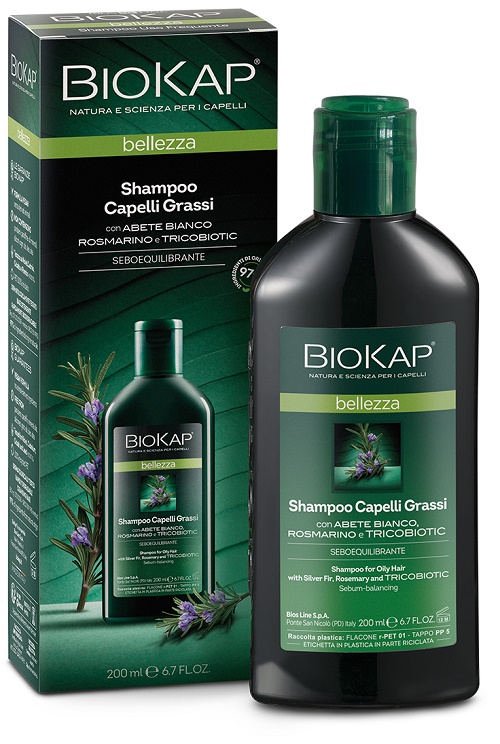 BIOKAP BELLEZZA SHAMPOO CAPELLI GRASSI CON TRICOBIOTIC 200 ML - Farmapre