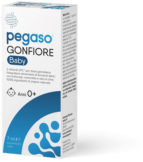 PEGASO GONFIORE BABY 1 FLACONCINO 7 ML SENZA ZUCCHERO SENZA GLUTINE NATURALMENTE PRIVO DI LATTOSIO - Farmapre