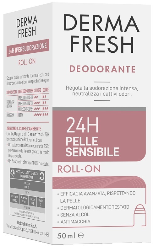 DERMAFRESH 24H PELLE SENSIBILE ROLL ON 50 ML - Farmapre