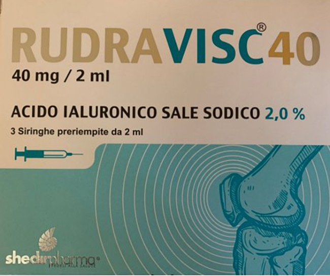 SIRINGA INTRA-ARTICOLARE RUDRAVISC 40 HC ACIDO IALURONICO SALE SODICO 40 MG 2 ML 3 PEZZI - Farmapre