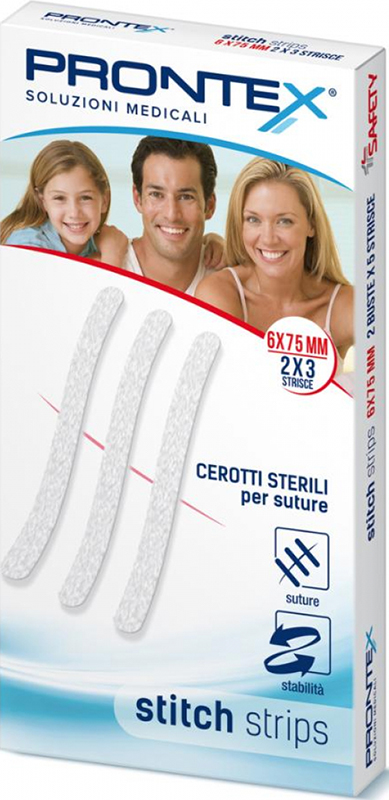 PRONTEX STITCH STRIPS 6X75 10 PEZZI - Farmapre