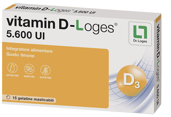 VITAMIN D-LOGES 15 GELATINE MASTICABILI GUSTO LIMONE - Farmapre