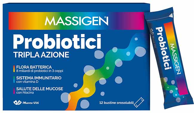 MASSIGEN PROBIOTICI 12 STICKPACK DA 1 G PREZZO PIENO - Farmapre