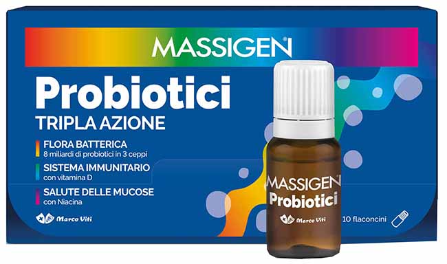 MASSIGEN PROBIOTICI 10 FLACONCINI X 8 ML PREZZO PIENO - Farmapre