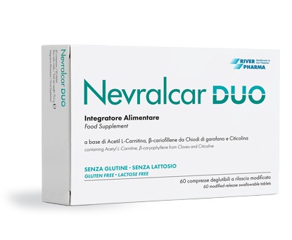 NEVRALCAR DUO 60 COMPRESSE DEGLUTIBILI A RILASCIO MODIFICATO SENZA GLUTINE SENZA LATTOSIO - Farmapre