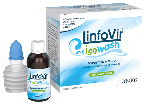 SOLUZIONE SALINA ISOTONICA LINFOVIR ISOWASH 8 FLACONI DA 60 ML - Farmapre