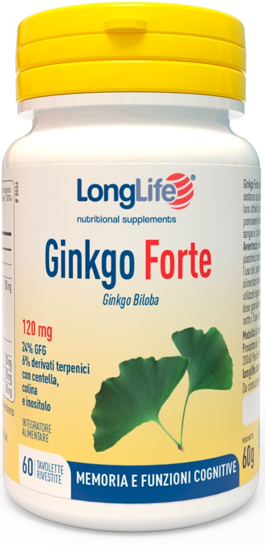LONGLIFE GINKGO FORTE 60 TAVOLETTE RIVESTITE - Farmapre