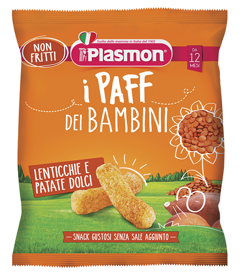 PLASMON DRY SNACK PAFF LENTICCHIE-PATATA DOLCE 15 G - Farmapre