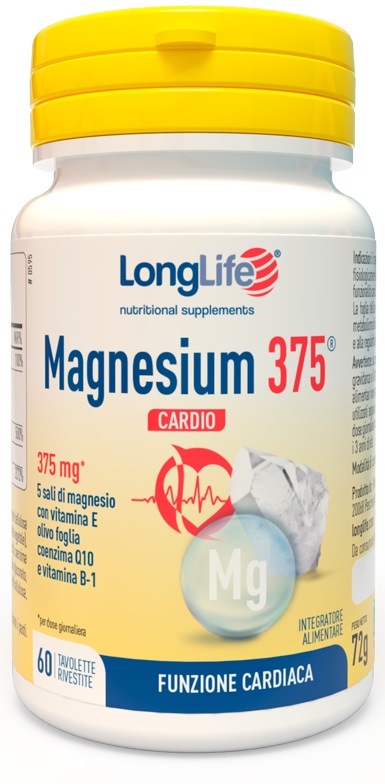 LONGLIFE MAGNESIUM 375 CARDIO 60 TAVOLETTE - Farmapre