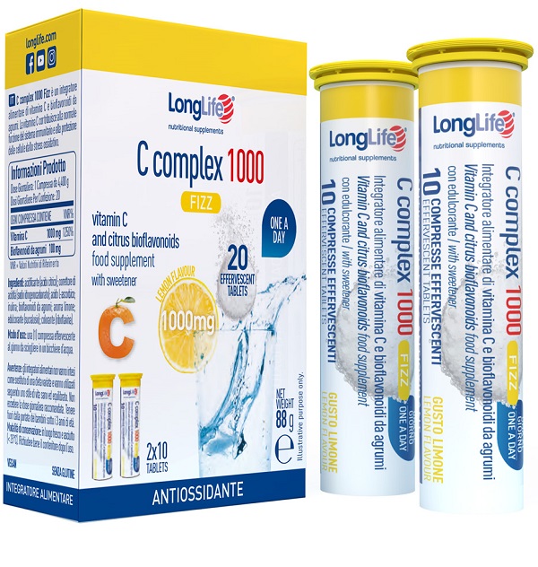 LONGLIFE C COMPLEX 1000 FIZZ 20 COMPRESSE EFFERVESCENTI - Farmapre