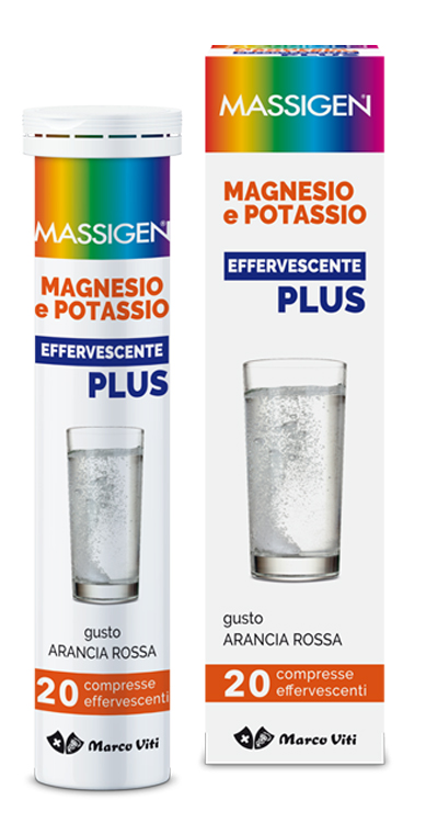 MASSIGEN MAGNESIO POTASSIO PLUS 20 COMPRESSE EFFERVESCENTI - Farmapre