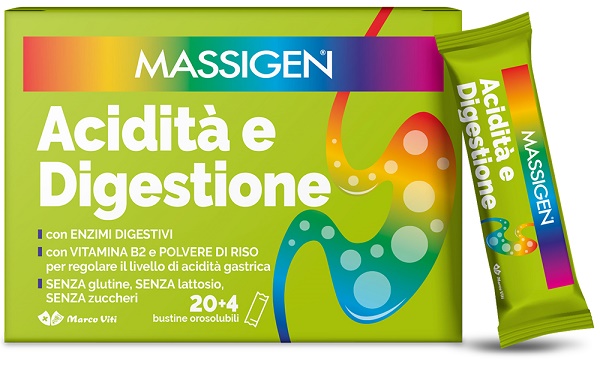 MASSIGEN ACIDITA' E DIGESTIONE 24 STICKPACK - Farmapre
