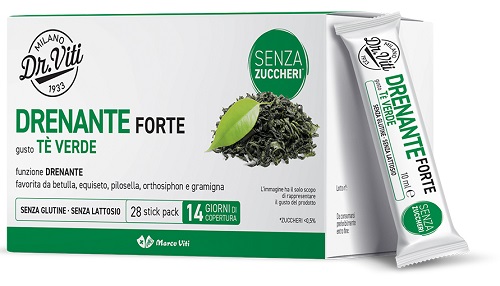 DR VITI DRENANTE FORTE TE VERDE 28 STICK PACK SENZA ZUCCHERI - Farmapre