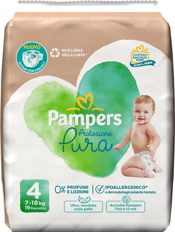 PAMPERS PROTEZIONE PURA MAXI PANNOLINI 19 PEZZI - Farmapre