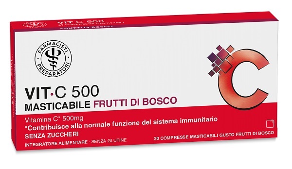 LFP VIT C 500 MASTICABILE FRUTTI ROSSI 20 COMPRESSE MASTICABILI DA 1,65 G - Farmapre