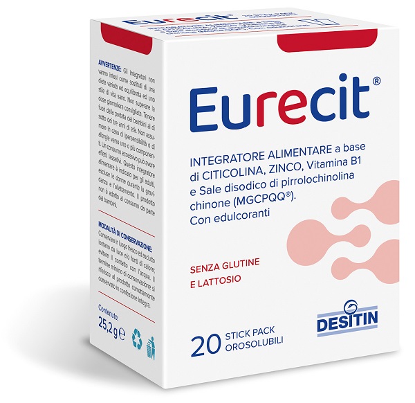 EURECIT 20 STICK PACK OROSOLUBILI DA 1,26 G CON EDULCORANTI SENZA GLUTINE SENZA LATTOSIO - Farmapre