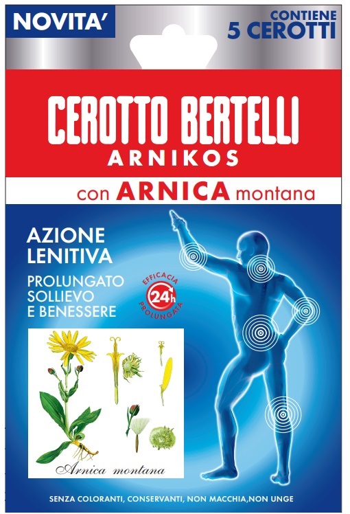 BERTELLI CEROTTO ARNIKOS CON ARNICA MONTANA 5 PEZZI - Farmapre