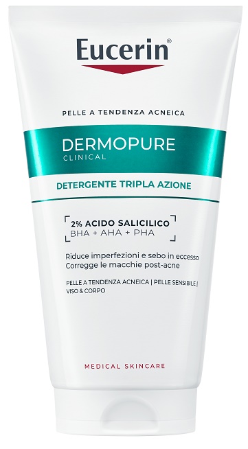 EUCERIN DERMOPURE CLINICAL DETERGENTE TRIPLA AZIONE 150 ML - Farmapre