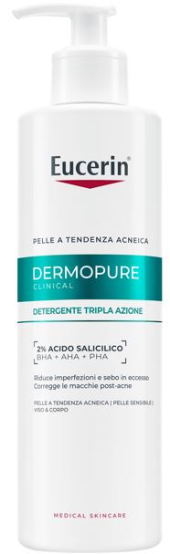 EUCERIN DERMOPURE CLINICAL DETERGENTE TRIPLA AZIONE 400 ML - Farmapre