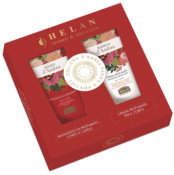COLLANA D'AMBRA COFANETTO ROSSO D'AMBRA 1 BAGNODOCCIA 75 ML + 1 BIANCO D'AMBRA CREMA CORPO 75 ML - Farmapre