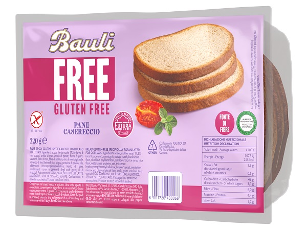 BAULI FREE PANE CASERECCIO 220 G - Farmapre
