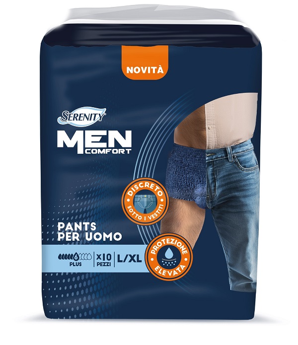 PANNOLONE A MUTANDINA SERENITY MEN COMFORT PLUS L/XL 10 PEZZI - Farmapre