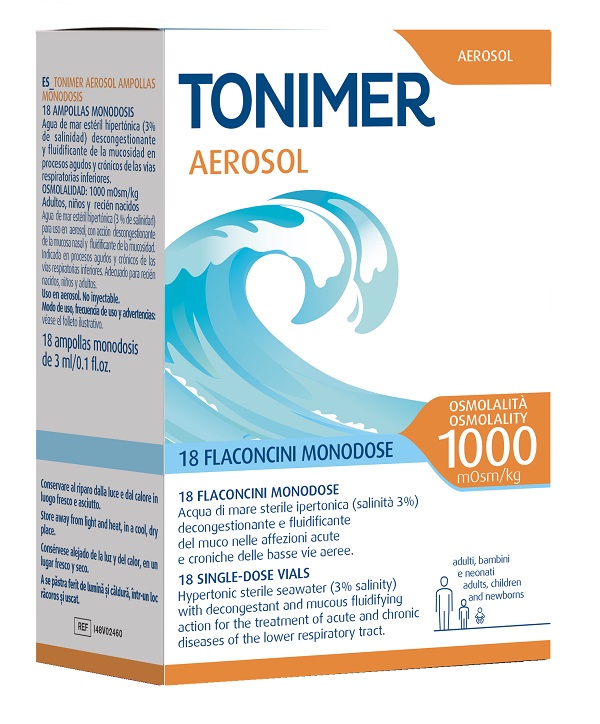 TONIMER AEROSOL 1000MOSM/KG 18 FLACONCINI MONODOSE DA 3 ML - Farmapre