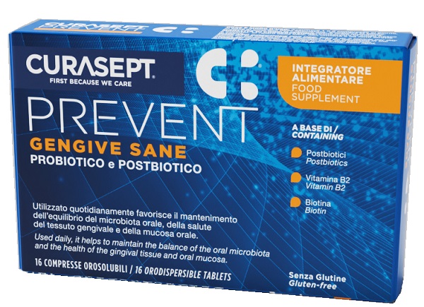 CURASEPT PREVENT GENGIVE SANE 16 COMPRESSE OROSOLUBILI - Farmapre