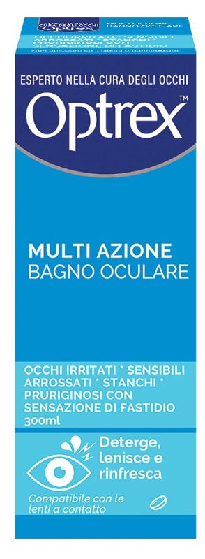 BAGNO OCULARE OPTREX MULTI AZIONE 300 ML + OCCHIERA FLESSIBILE - Farmapre